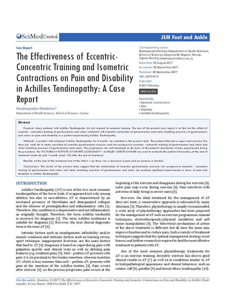 1 1 The Effectiveness of Eccentric-Concentric Training and Isometric ...