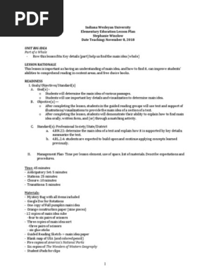 guided reading lesson plan