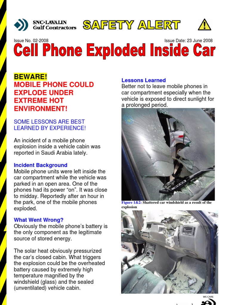 Mobile Phone Explosion Risks in Cars | PDF | Technology & Engineering ...