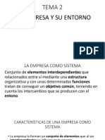 La empresa y su entorno: elementos, subsistemas y cultura