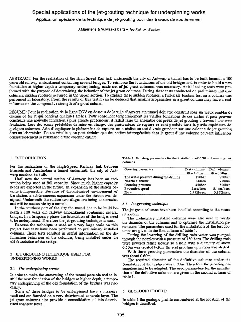 (Artigo) Special Applications of THR Jet Grouting For Underppining ...