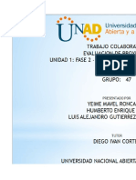 Evaluacion de Proyectoas Unidad 1fase 3 G.47e