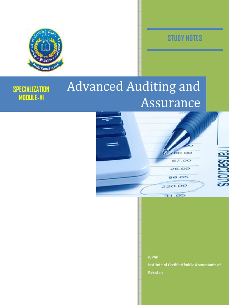 Advanced Auditing Study Notes | PDF | Audit | Internal Control