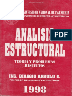 Análisis Estructural Teoría Y Problemas Resueltos - Biaggio Arbulu G.