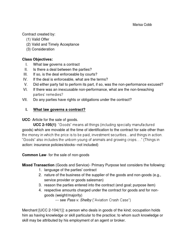 Contract Formation and Acceptance Principles | PDF | Offer And ...