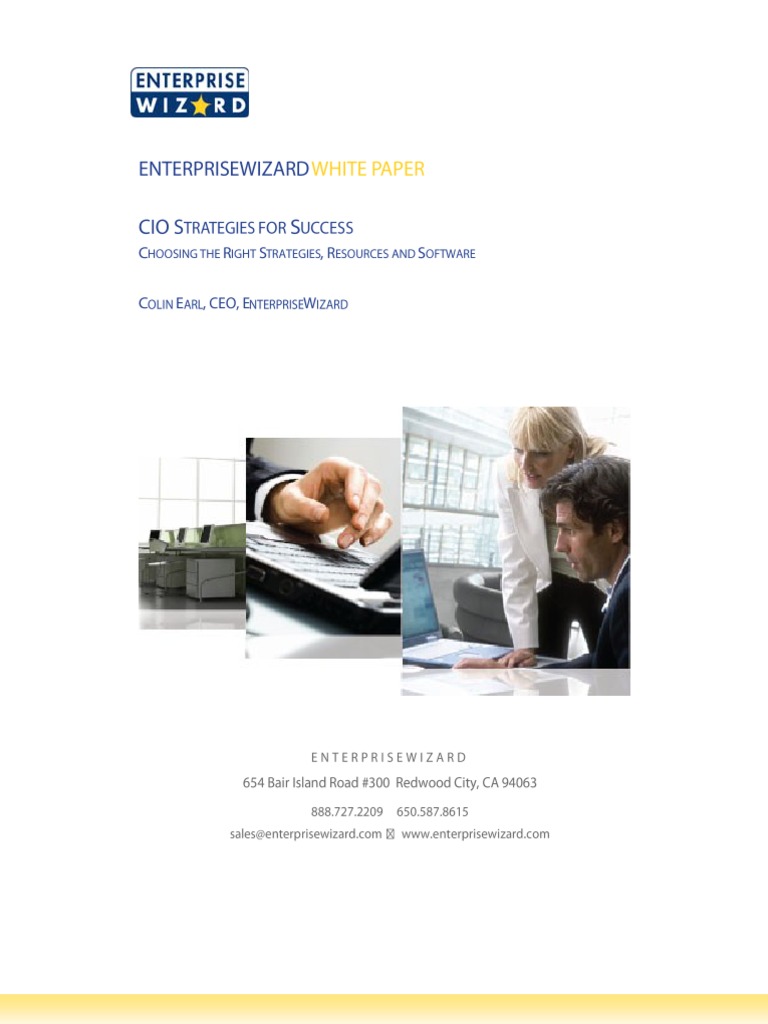 CIO Strategies For Success | PDF | Chief Information Officer | Business ...