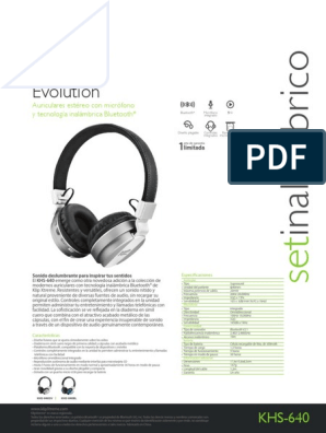 Khs 640 Esp | PDF | Bluetooth Micrófono