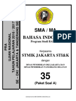 Soal Pra UN B. Indonesia SMA Bahasa Paket a (35) 2018 