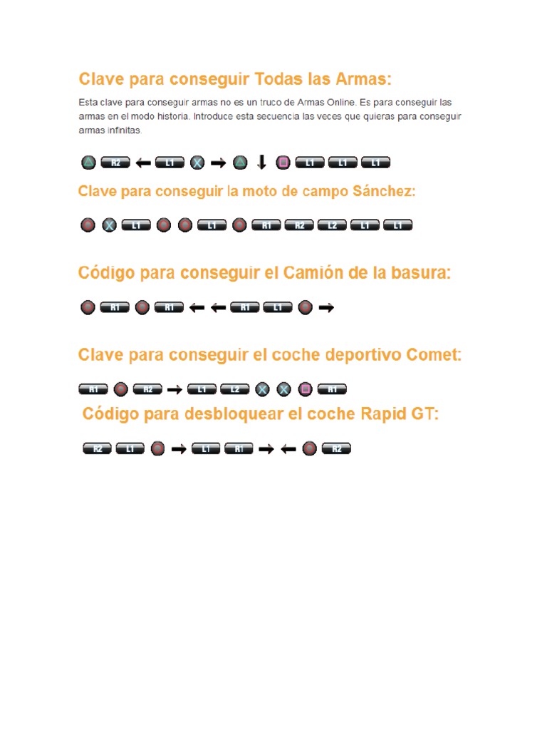 Claves para Gta V PDF