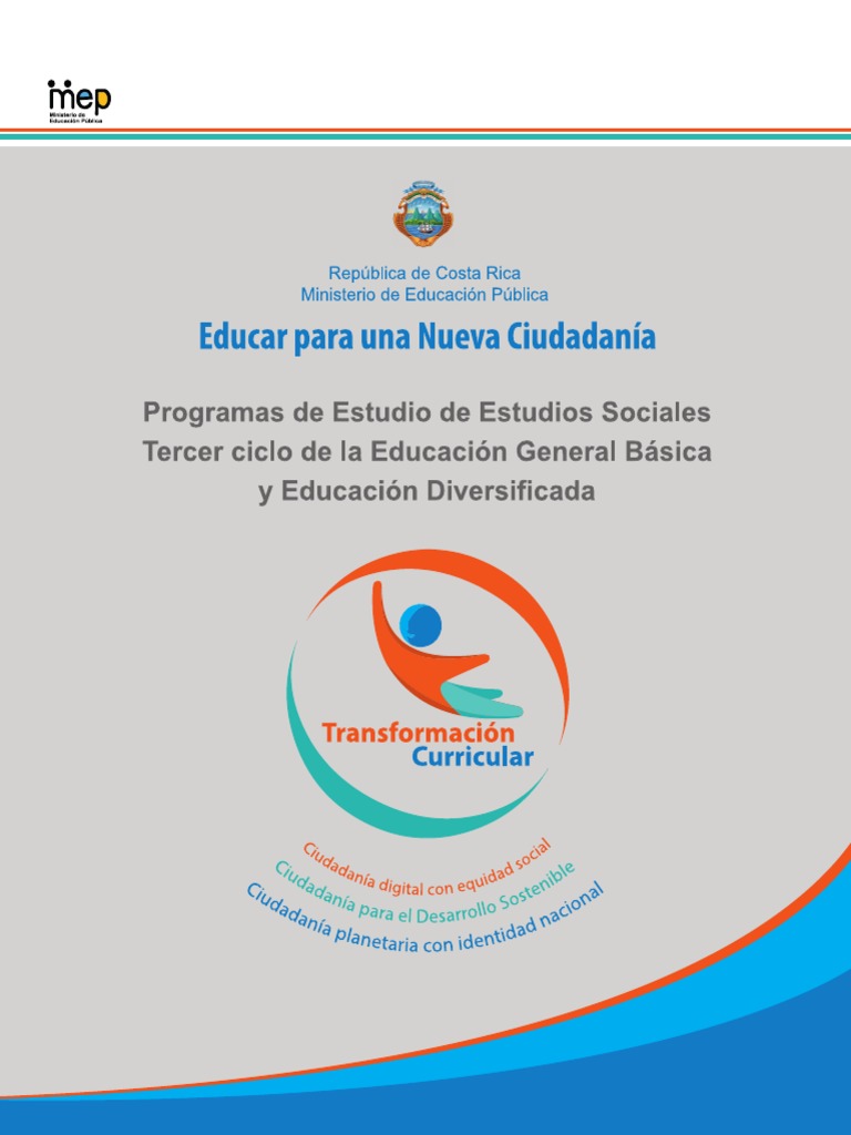 Programa De Estudio Matematicas Mep