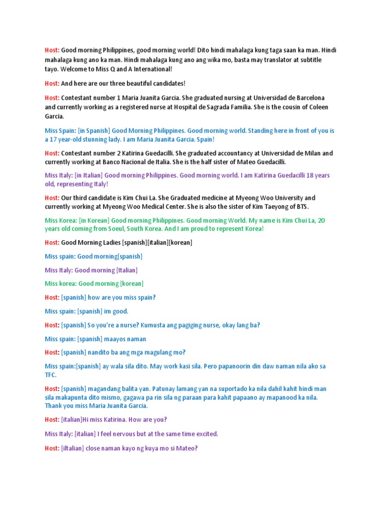 Miss Q and A | PDF