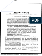 Research Notes Additional Evidence On Audit Report Lag