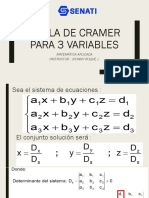Regla de Cramer y sistema de ecuaciones
