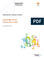 0580 Maths Learner Guide