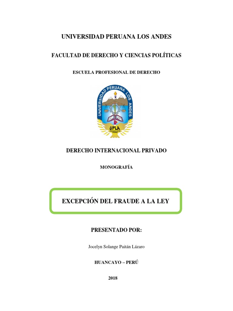 Excepción del Fraude a la Ley en Derecho | PDF | Nacionalidad | Divorcio