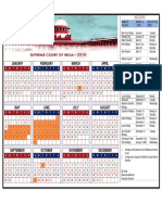 Supreme Court Calendar 2019