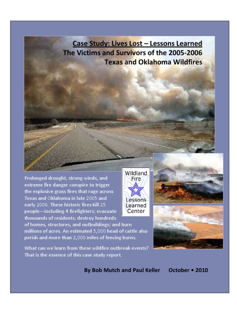 Lives Lost Lessons Learned The '05'06 TX and OK Wildfires PDF