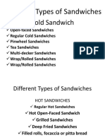 Different Types of Sandwiches: Cold Sandwich