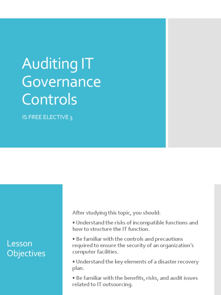 IT Governance Controls and Auditing | PDF | Backup | Information Technology