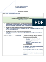 Lesson Plan Template: Name of Student Teacher: School