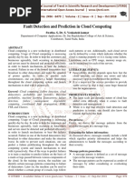 Fault Detection and Prediction in Cloud Computing