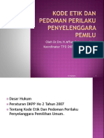 Kode Etik Dan Pedoman Perilaku Penyelenggara Pemilu