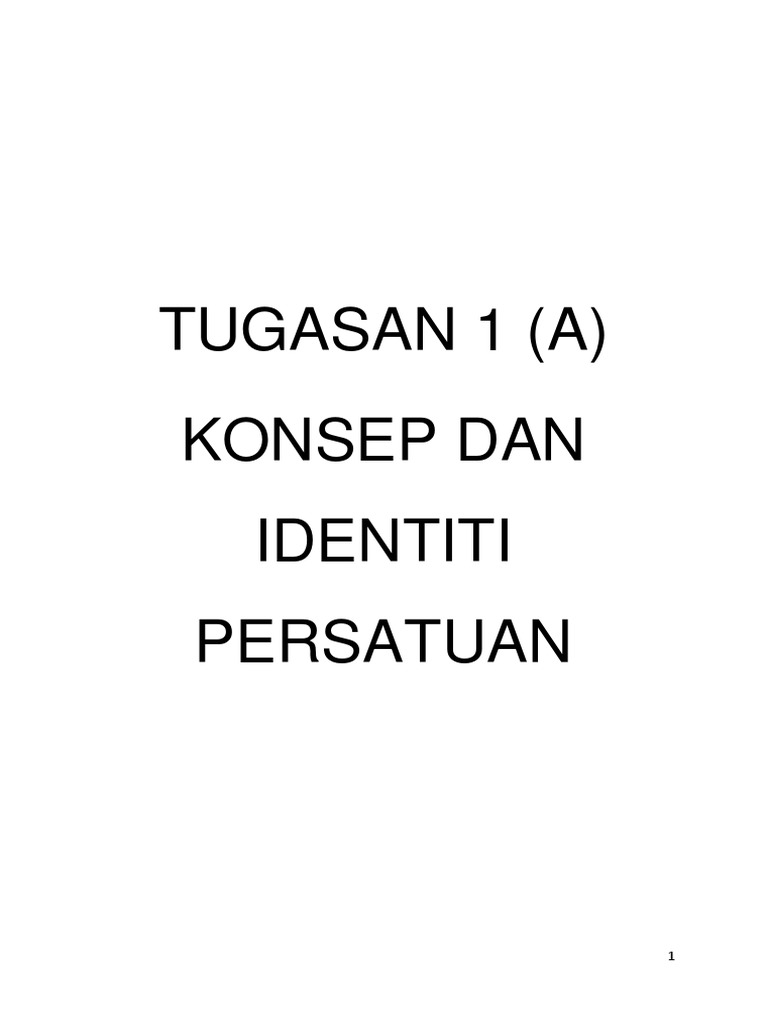Konsep Dan Identiti Persatuan | PDF