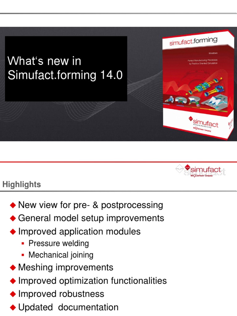 Simufact Forming 14.0 Updates Overview | PDF | Welding | Construction