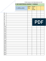 Control de Asistencia Diaria y Tareas