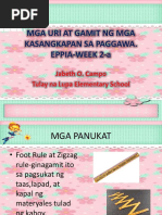 Eppia Q3 WK2 Mga Uri at Gamit NG Mga Kasangkapan Sa