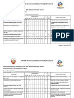 Informe de Evaluacion de Actividades Pecud 2018