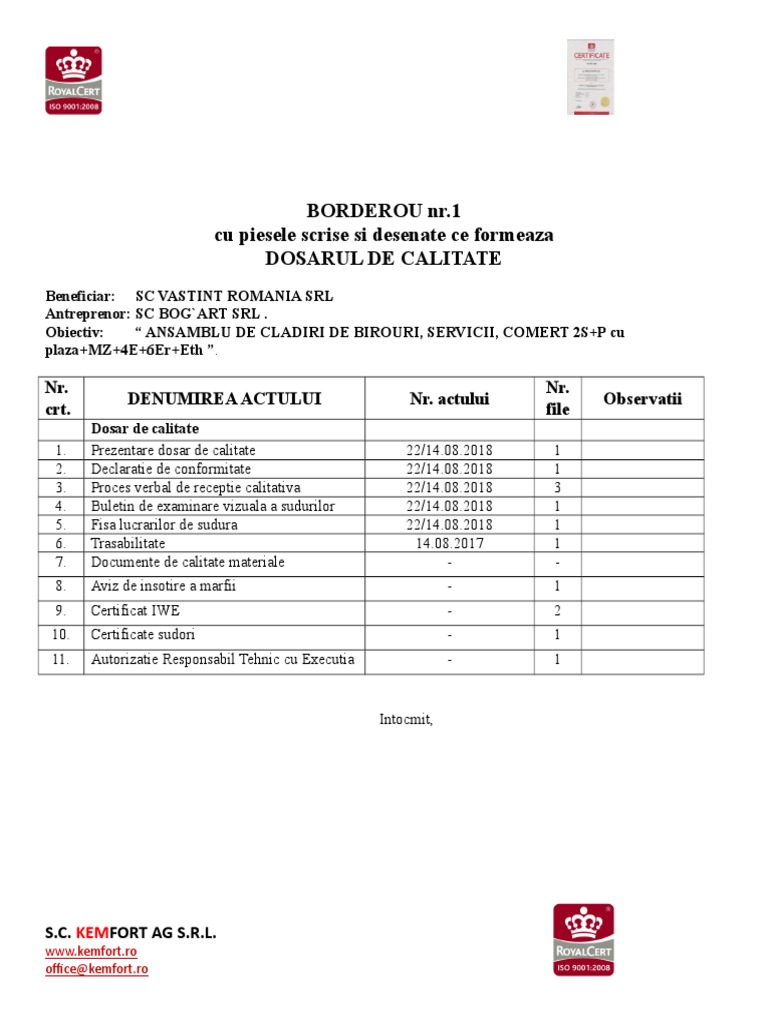 02 Borderou Piese Scrise | PDF
