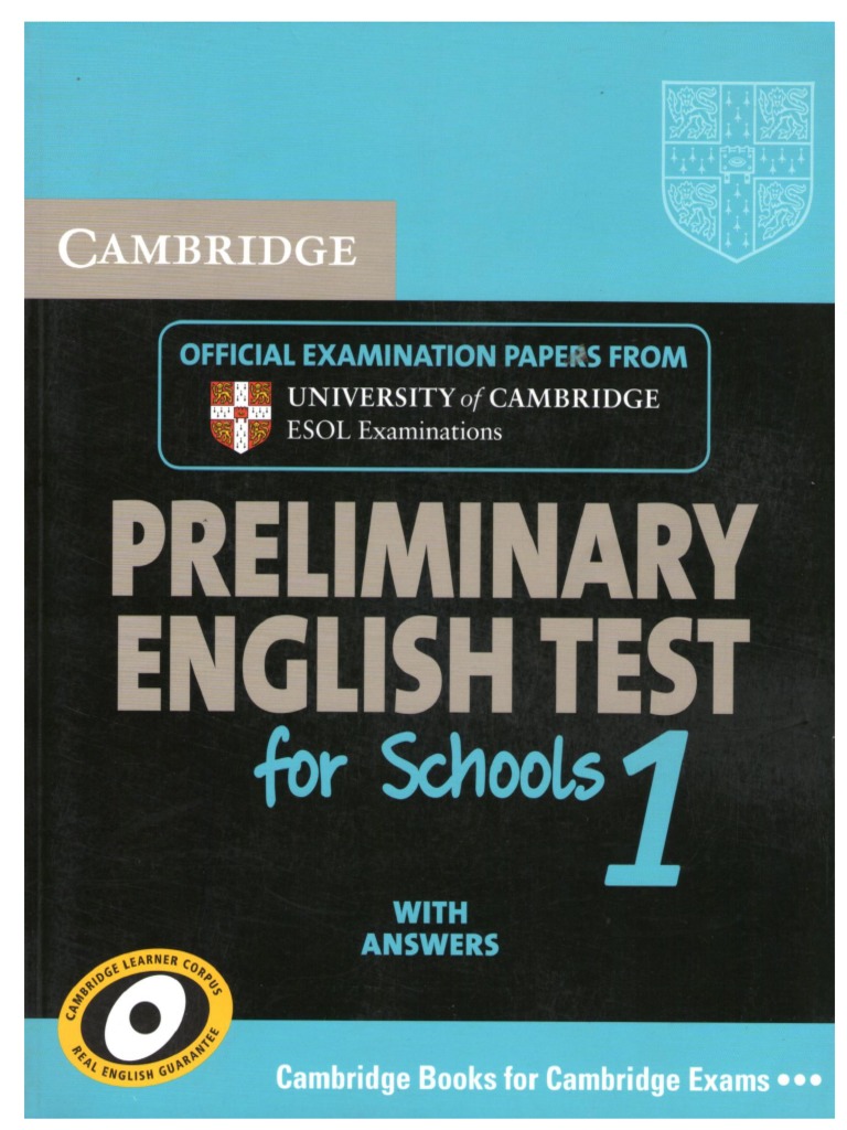 Cambridge Preliminary English Test For Schools 1 Book Pdf