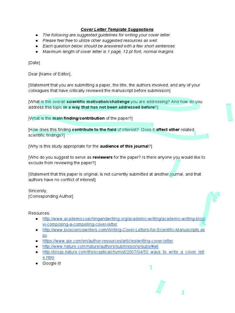 Cover Letter Template | PDF