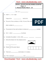 Class 5 Number System Worksheet - 1 | PDF
