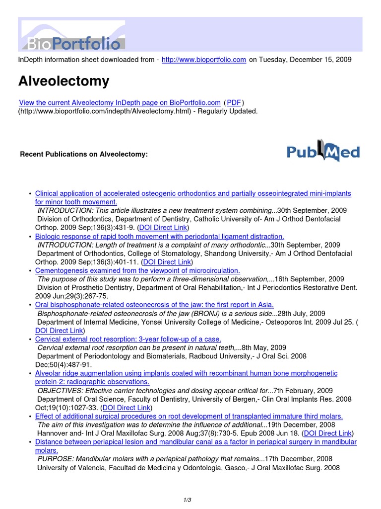 Alveolectomy PDF Dental Implant Periodontology