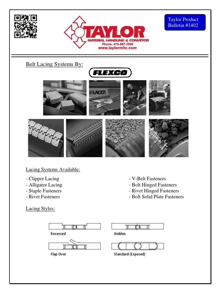 Alligator Tiger LacingStyles PDF Belt (Mechanical) Rivet