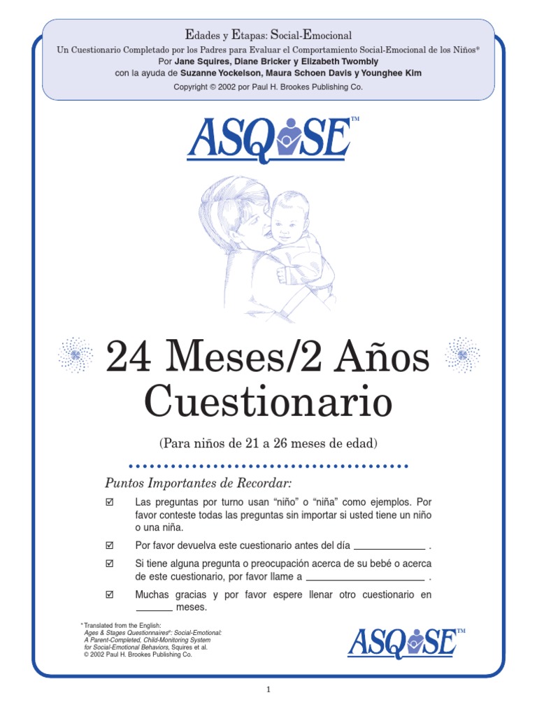 24 meses cuestionario asq cuestionario ocio