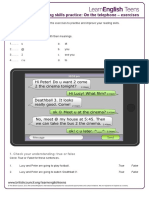 On The Telephone - Exercises 6 PDF