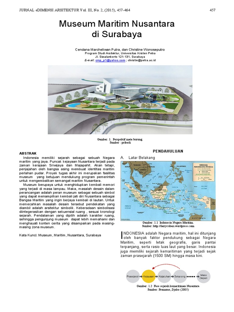 Jurnal Tugas Akhir Program Studi Arsitektur Museum Maritim Nusantara Di Surabaya