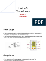 Unit - 3 Transducers: Lecture - 3.2 Strain Gauge