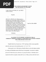 Download CNN and Acosta v Trump - Plaintiffs Emergency Status Report Seeking Expedited Briefing Schedule on Preliminary Injunction 11-19-2018 by Legal Insurrection SN393593084 doc pdf
