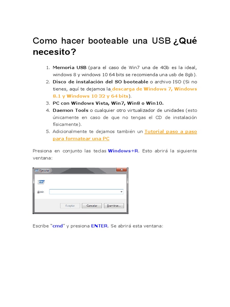 Como Hacer Booteable Una USB | PDF | Memoria USB | Windows 7