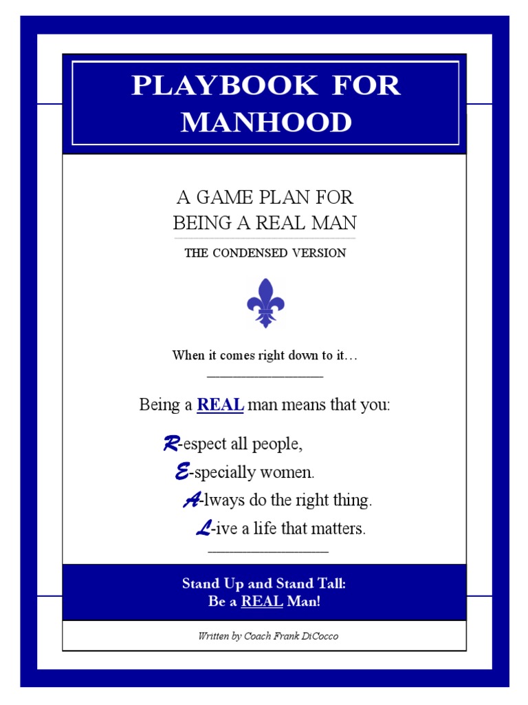 Playbook For Manhood - E | PDF | Golden Rule | Dignity