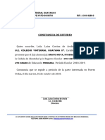 Constancia estudios 4to grado Integral Guayana II