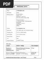 CV For Static Equipment Design Engineer