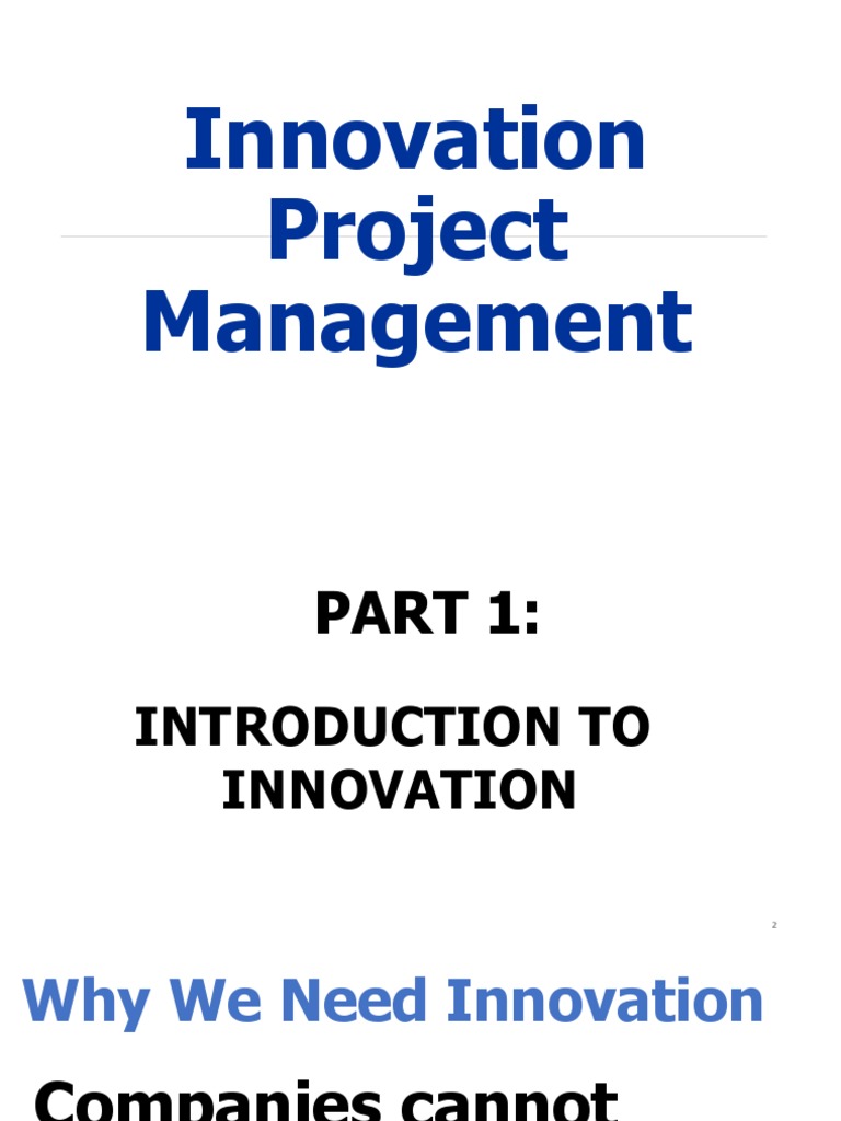 Innovation Project Management Pdf Innovation Strategic Management