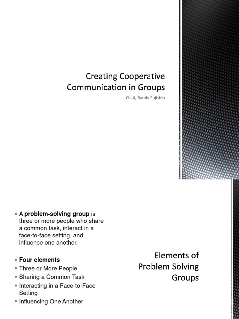 Understanding Cooperative Group Communication | PDF | Brainstorming ...