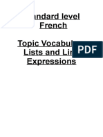 IB Topic Vocab List SL
