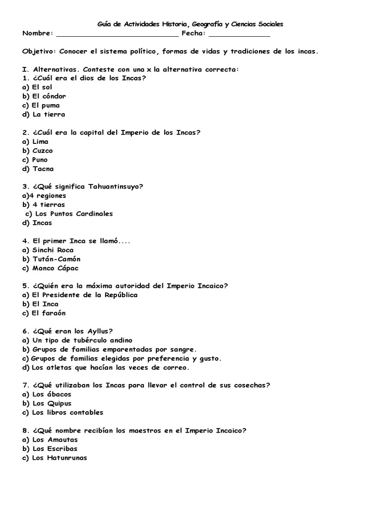 Gui Inca | PDF | Imperio Inca